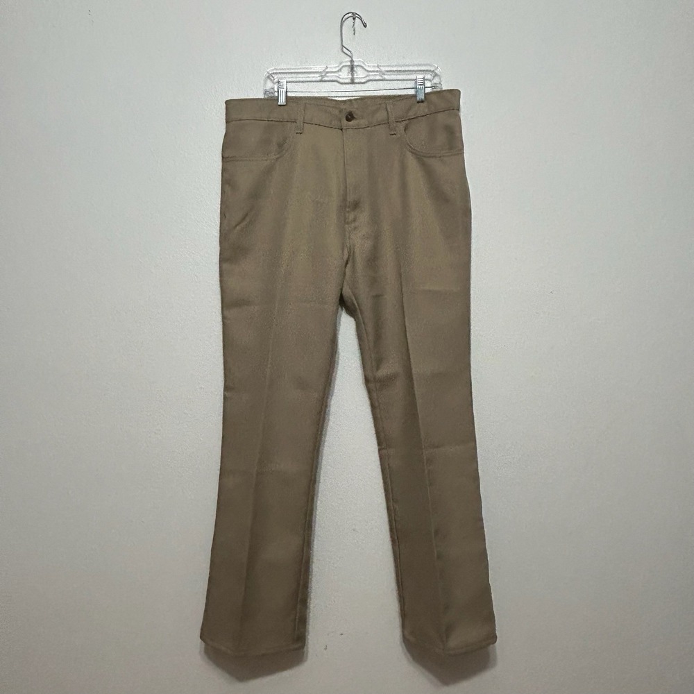 Levi's Tan Khaki Slacks Jeans 517 Boot Cut Mens Size 38‎ X 32 Vintage Black Tab